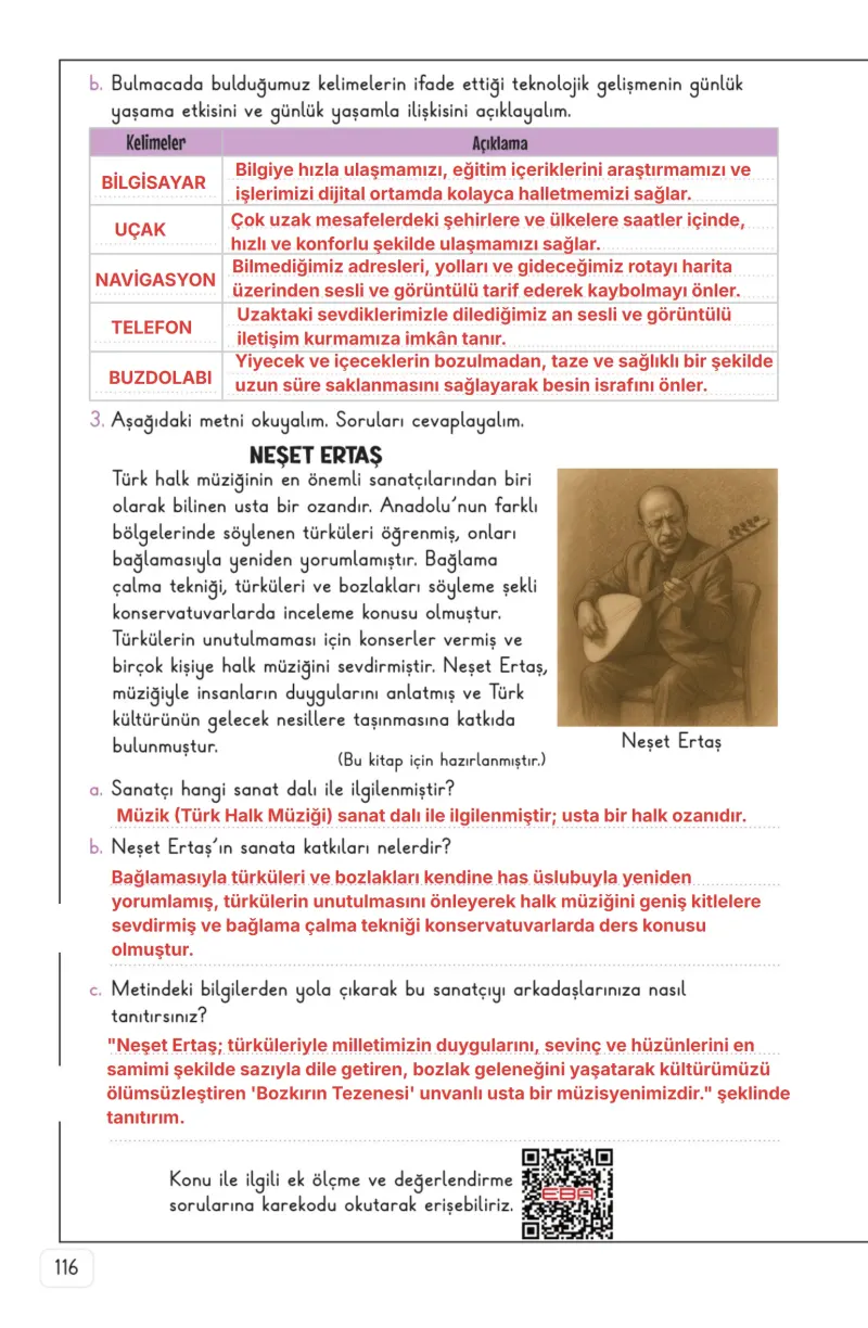 3. Sınıf Hayat Bilgisi Ders Kitabı Cevapları Meb Yayınları 2. Kitap Sayfa 116 Çözüm Görseli