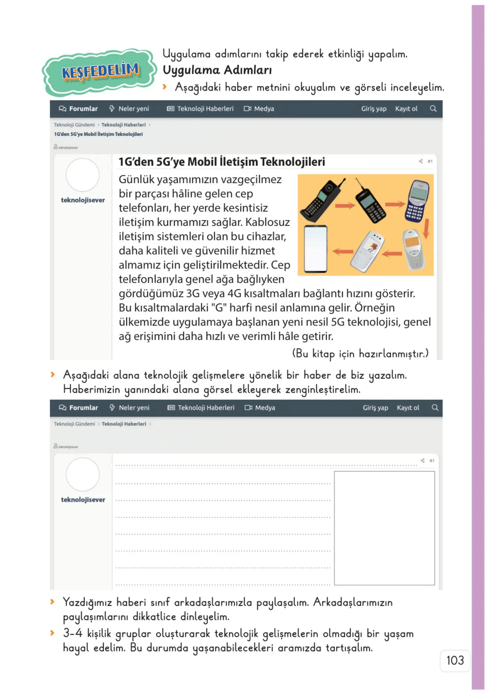 3. Sınıf Hayat Bilgisi Ders Kitabı Cevapları Meb Yayınları 2. Kitap Sayfa 103