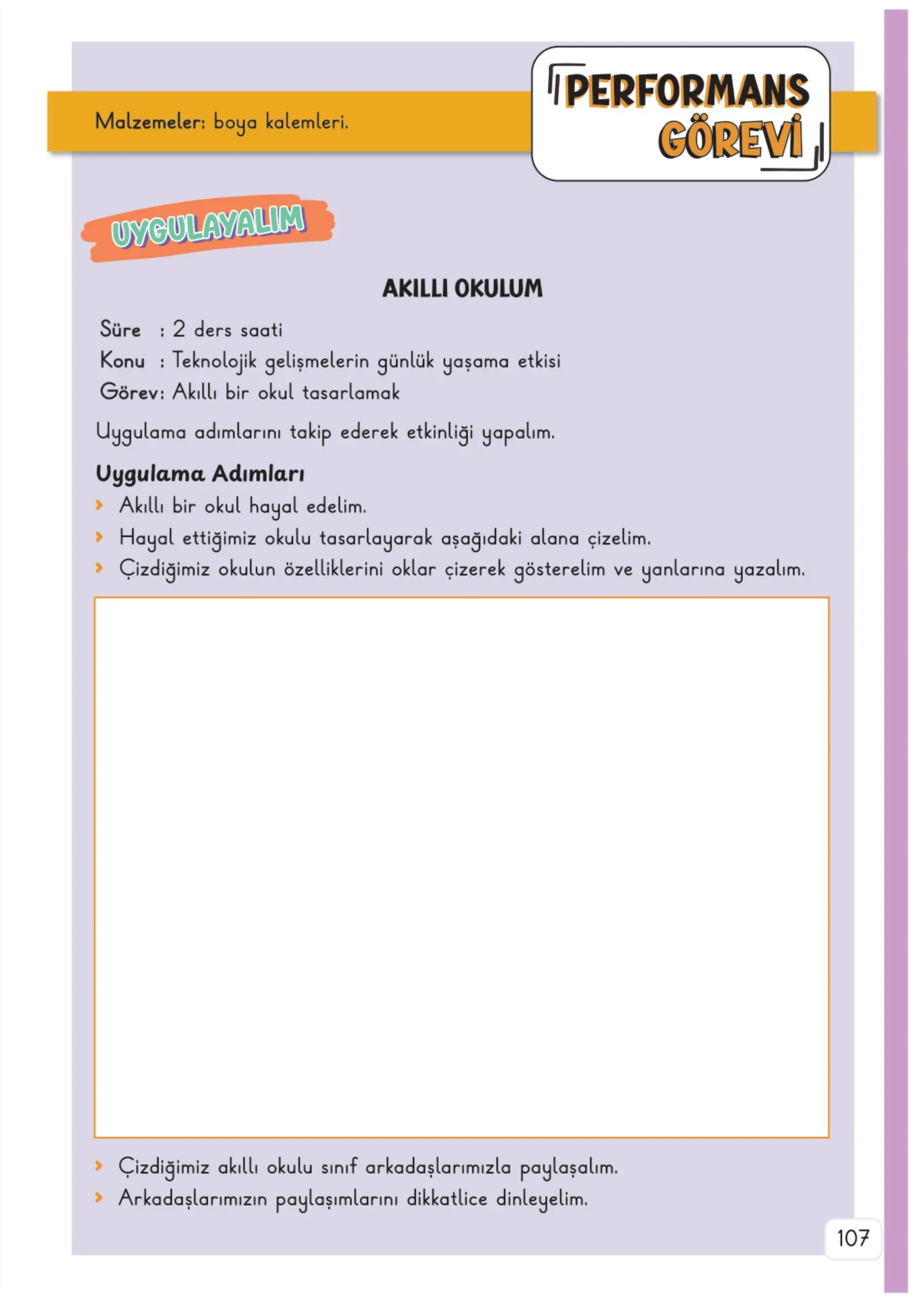 3. Sınıf Hayat Bilgisi Ders Kitabı Cevapları Meb Yayınları 2. Kitap Sayfa 107