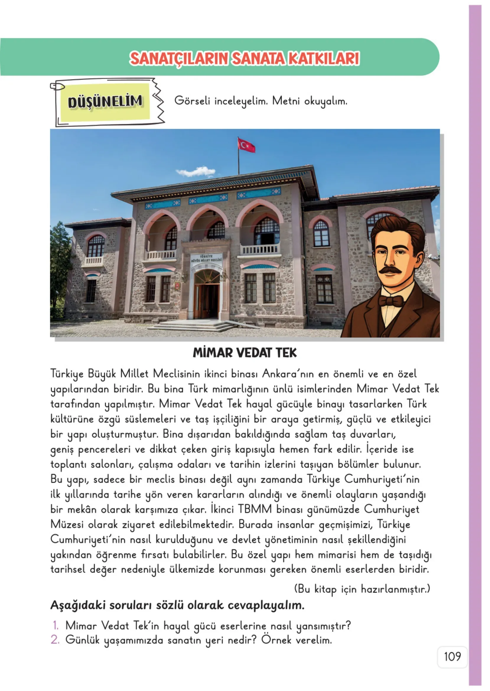 3. Sınıf Hayat Bilgisi Ders Kitabı Cevapları Meb Yayınları 2. Kitap Sayfa 109
