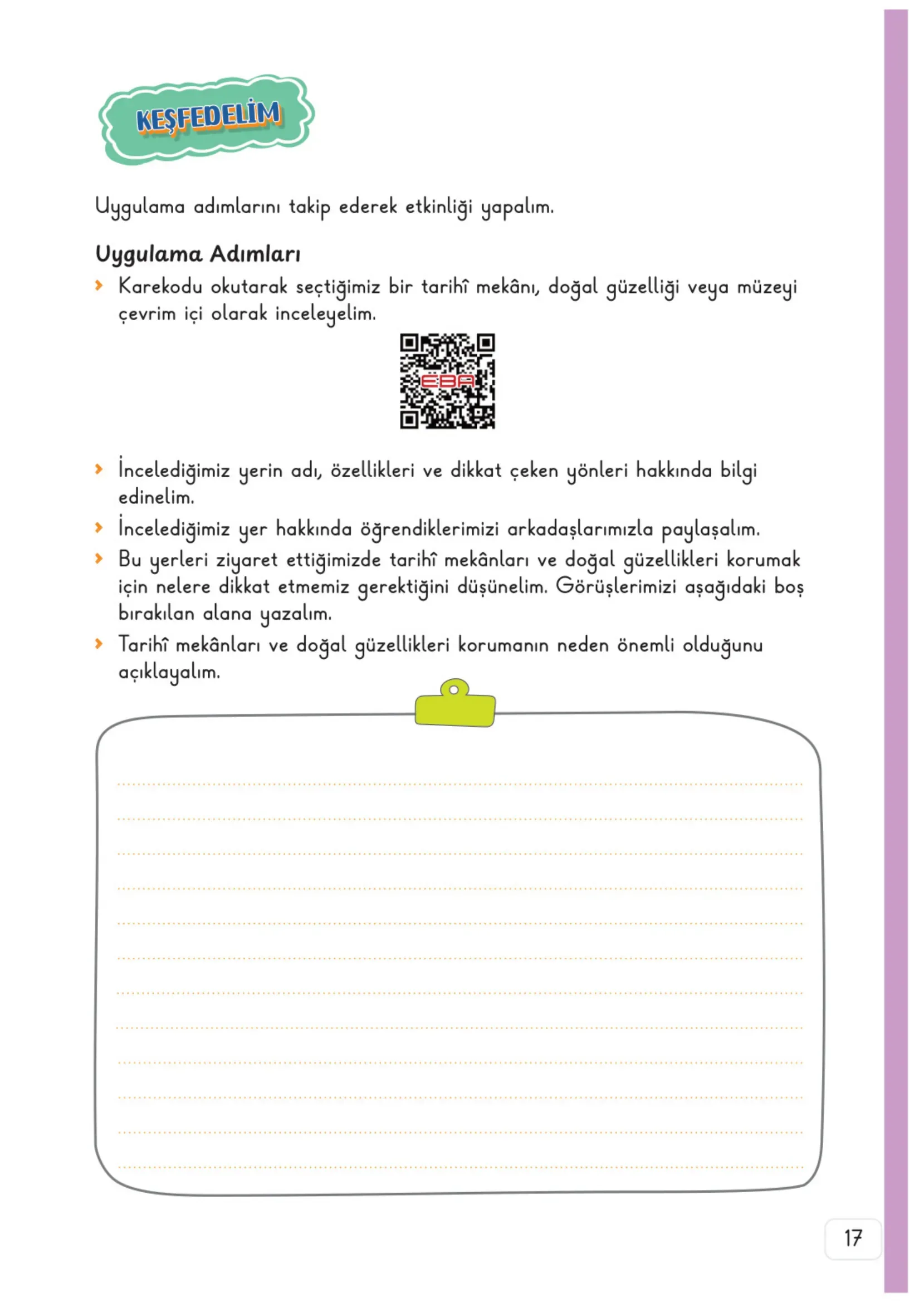 3. Sınıf Hayat Bilgisi Ders Kitabı Cevapları Meb Yayınları 2. Kitap Sayfa 17