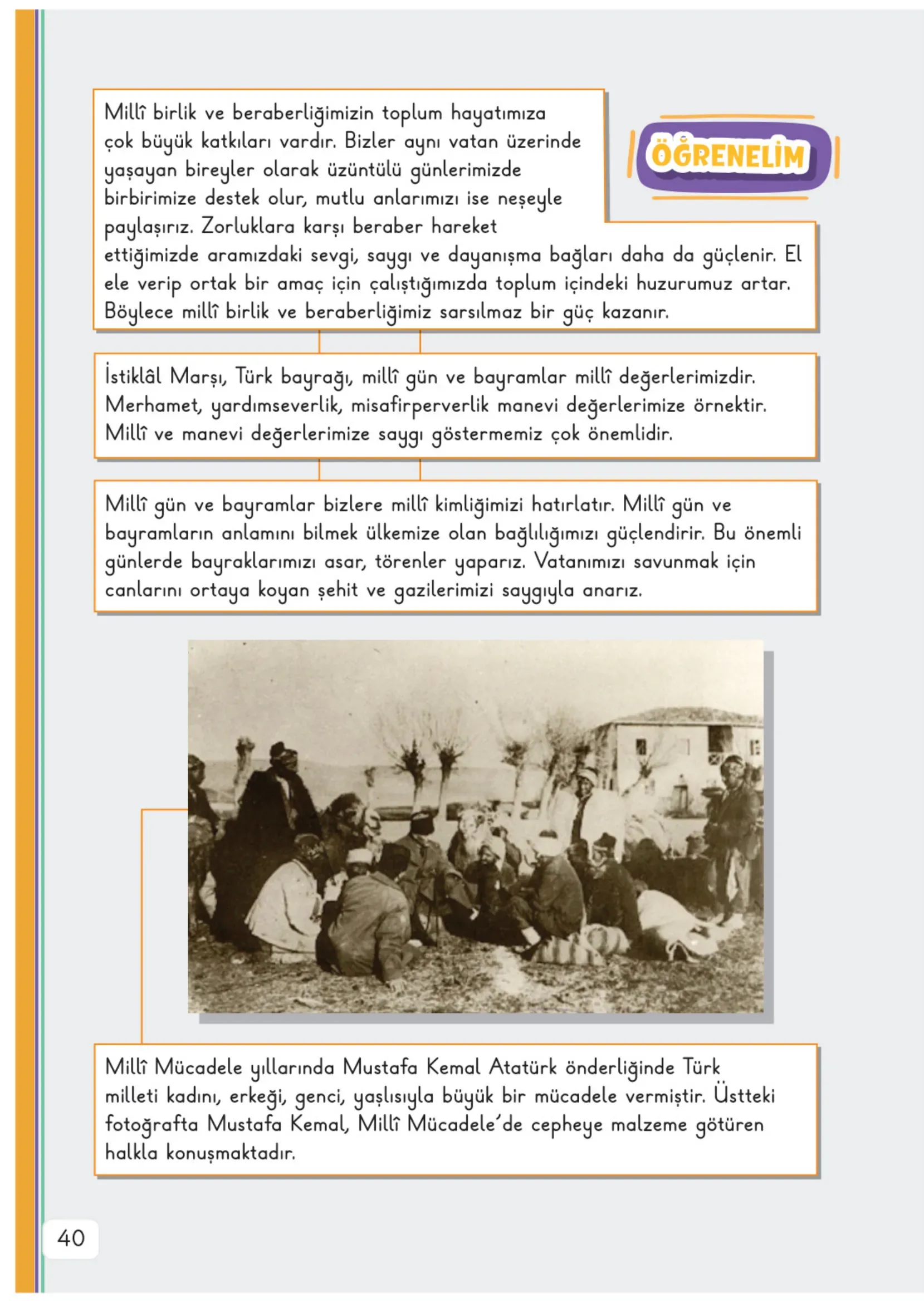 3. Sınıf Hayat Bilgisi Ders Kitabı Cevapları Meb Yayınları 2. Kitap Sayfa 40
