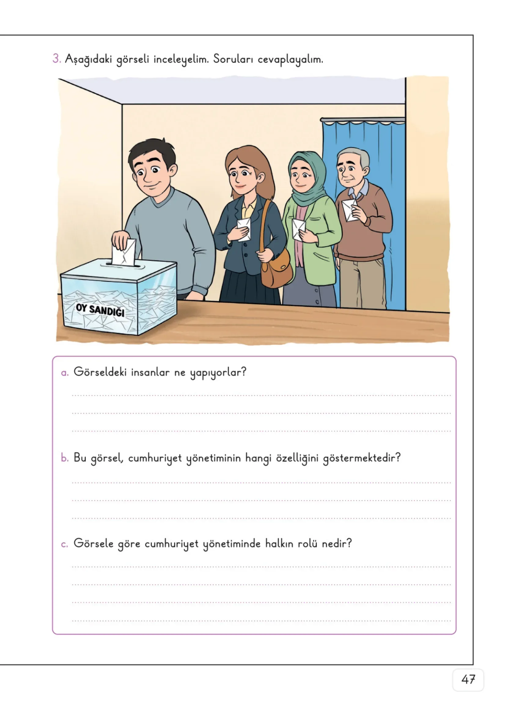 3. Sınıf Hayat Bilgisi Ders Kitabı Cevapları Meb Yayınları 2. Kitap Sayfa 47