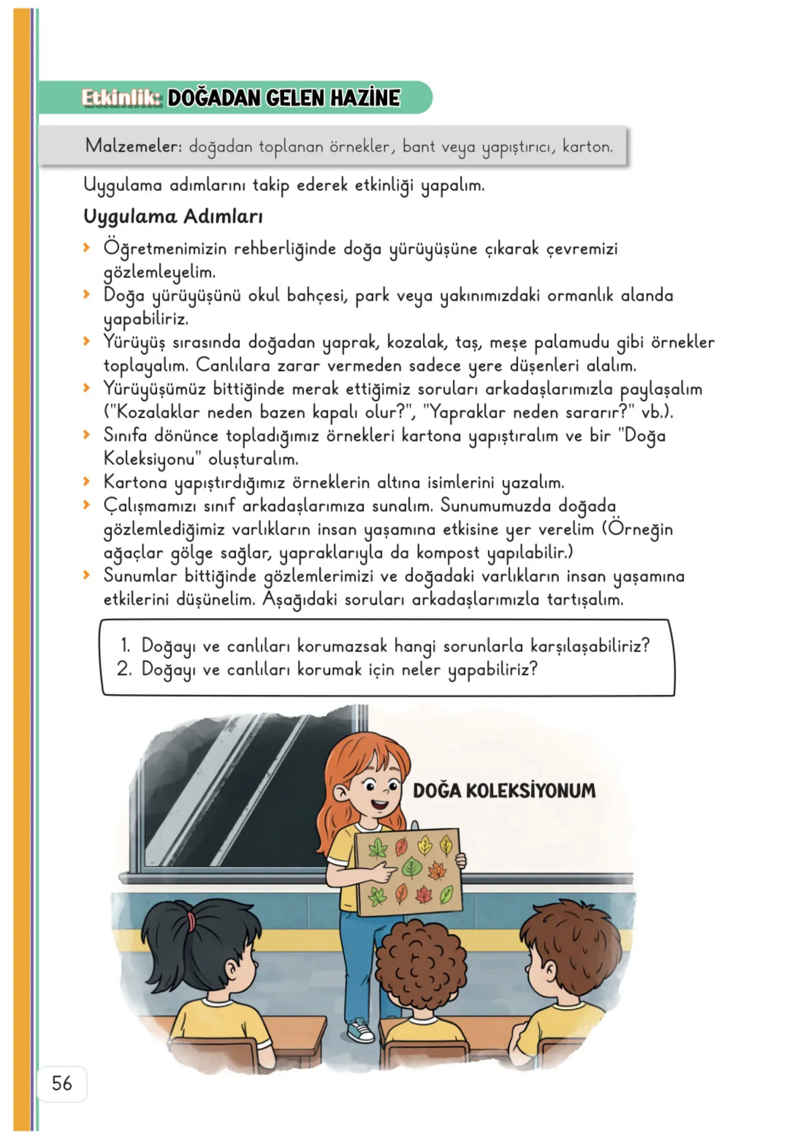 3. Sınıf Hayat Bilgisi Ders Kitabı Cevapları Meb Yayınları 2. Kitap Sayfa 56
