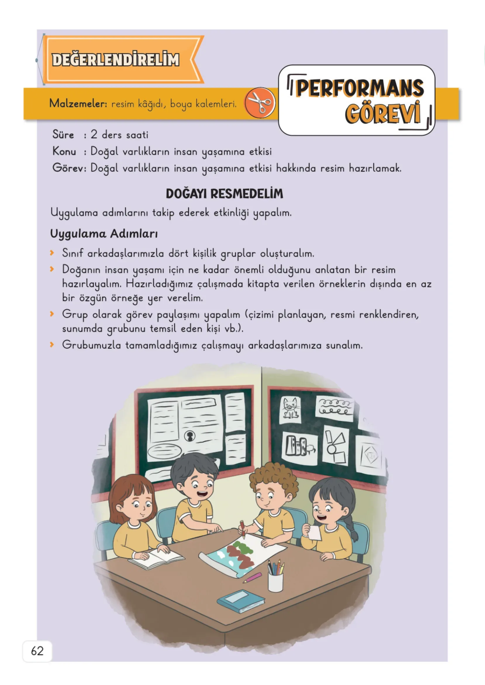 3. Sınıf Hayat Bilgisi Ders Kitabı Cevapları Meb Yayınları 2. Kitap Sayfa 62