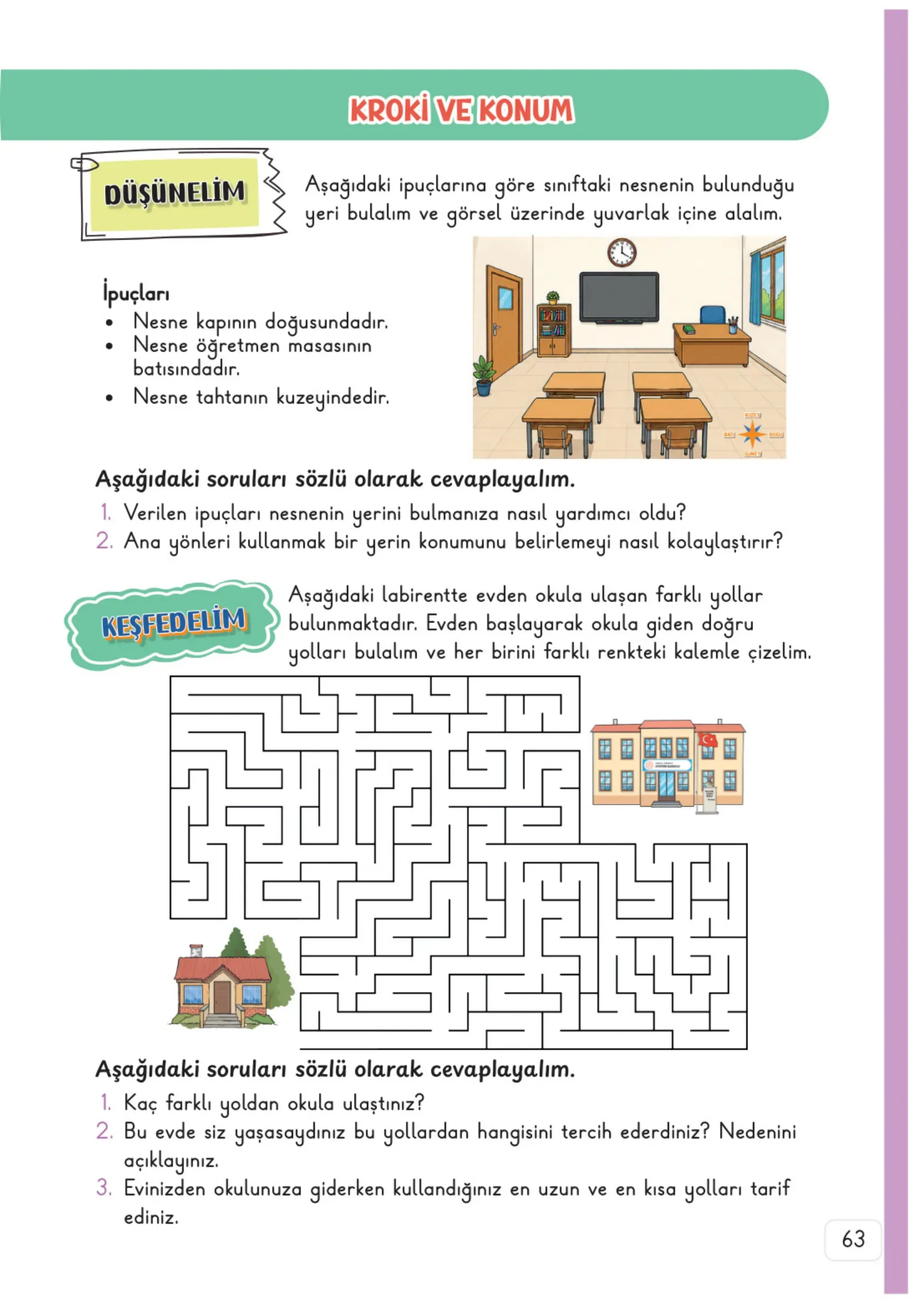 3. Sınıf Hayat Bilgisi Ders Kitabı Cevapları Meb Yayınları 2. Kitap Sayfa 63