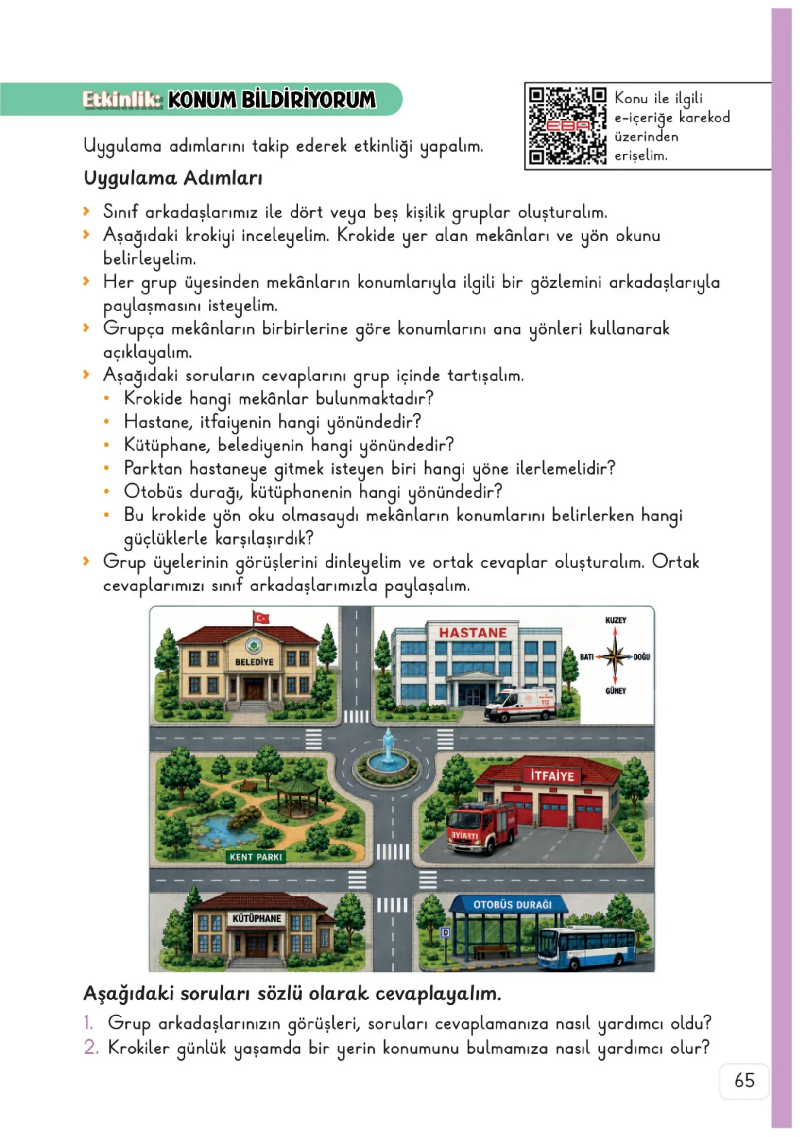 3. Sınıf Hayat Bilgisi Ders Kitabı Cevapları Meb Yayınları 2. Kitap Sayfa 65