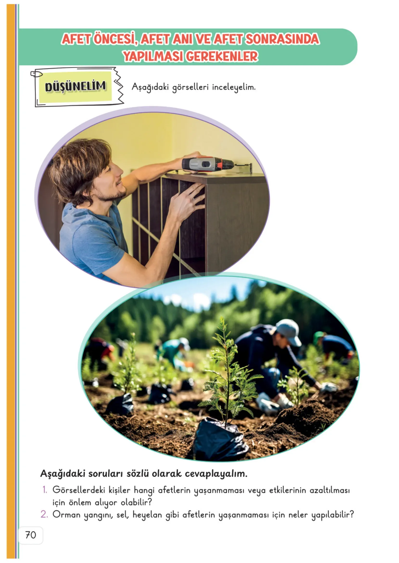 3. Sınıf Hayat Bilgisi Ders Kitabı Cevapları Meb Yayınları 2. Kitap Sayfa 70