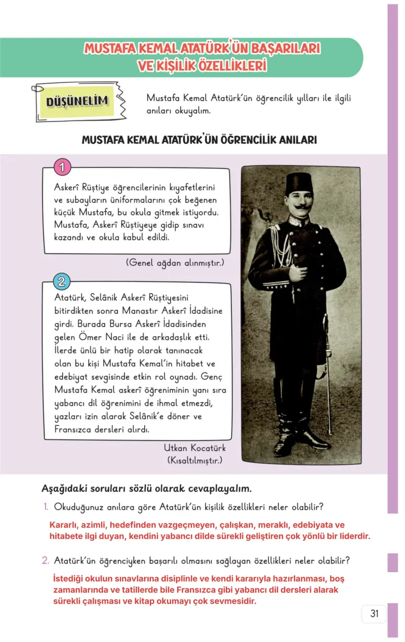3. Sınıf Hayat Bilgisi Ders Kitabı Cevapları Meb Yayınları 2. Kitap Sayfa 31 Çözüm Görseli