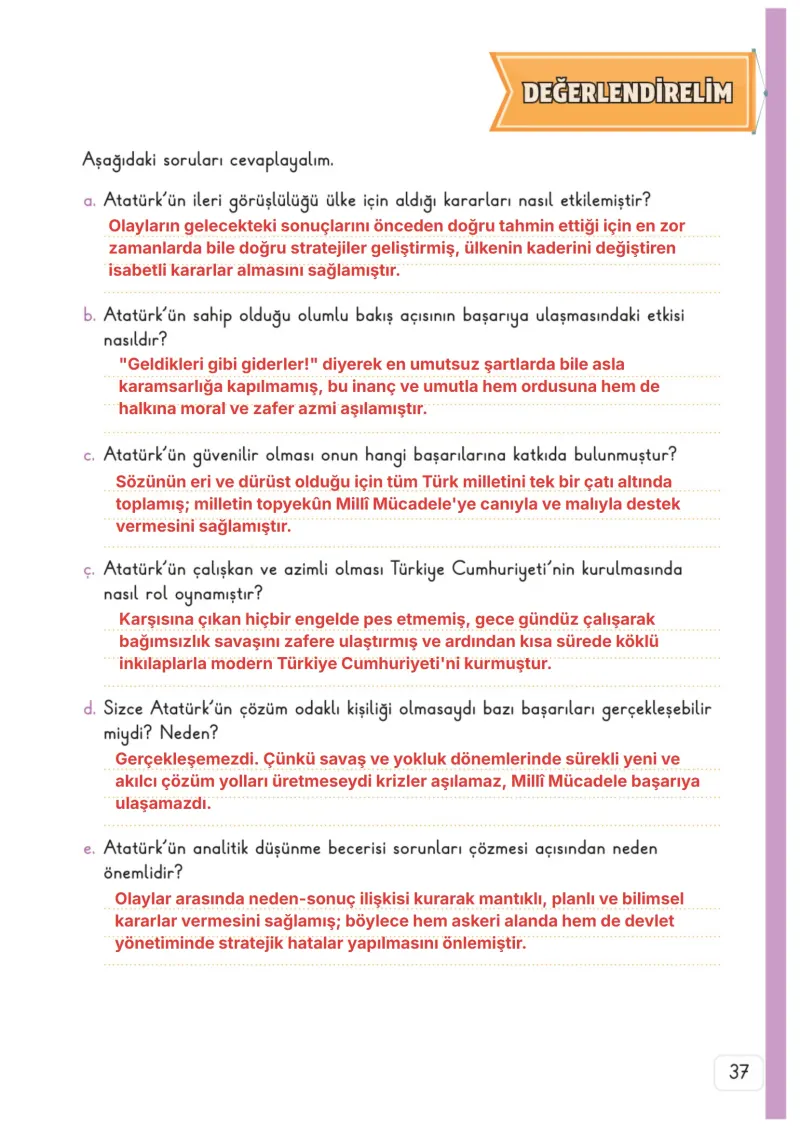 3. Sınıf Hayat Bilgisi Ders Kitabı Cevapları Meb Yayınları 2. Kitap Sayfa 37 Çözüm Görseli
