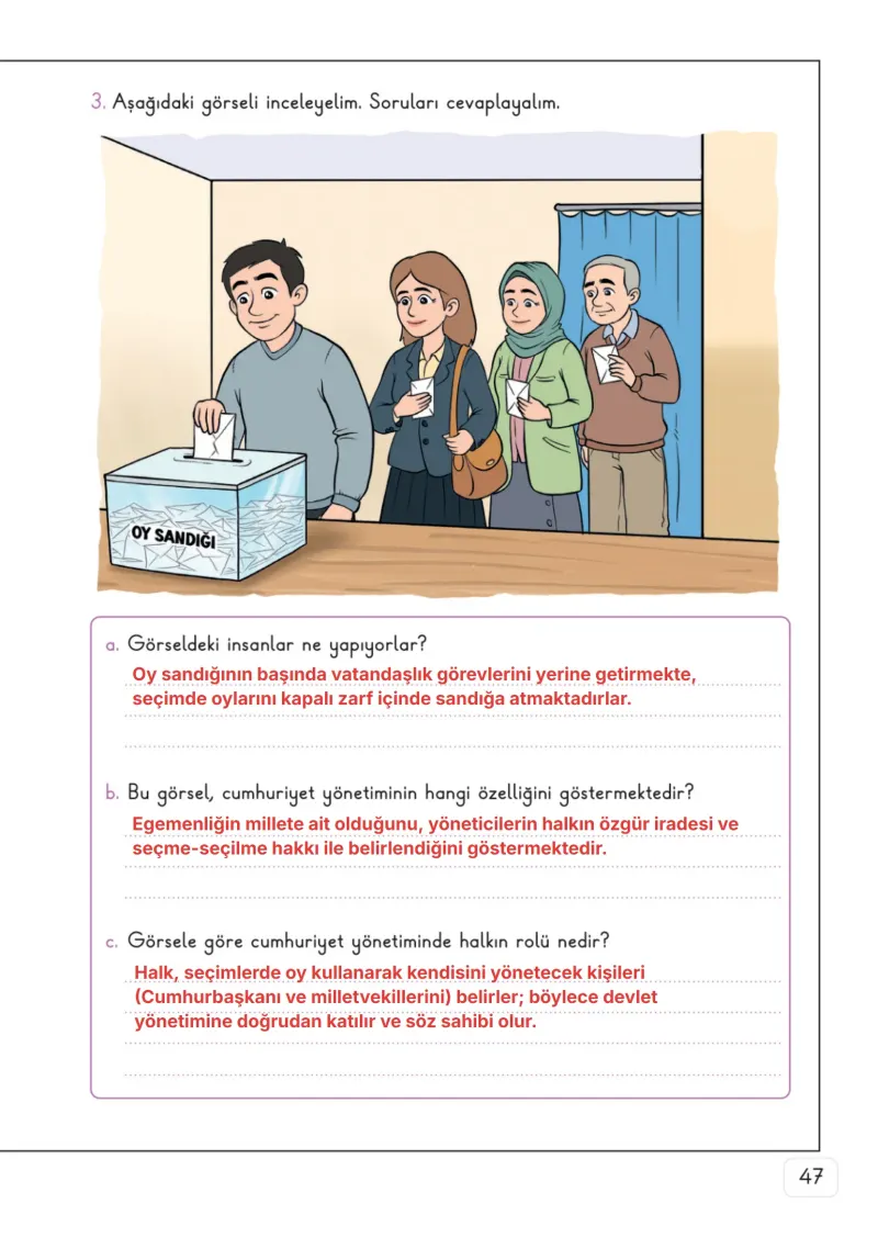 3. Sınıf Hayat Bilgisi Ders Kitabı Cevapları Meb Yayınları 2. Kitap Sayfa 47 Çözüm Görseli