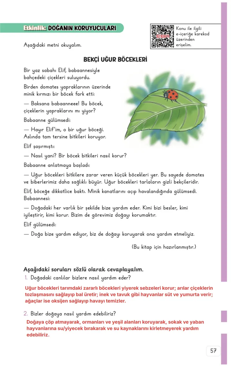 3. Sınıf Hayat Bilgisi Ders Kitabı Cevapları Meb Yayınları 2. Kitap Sayfa 57 Çözüm Görseli
