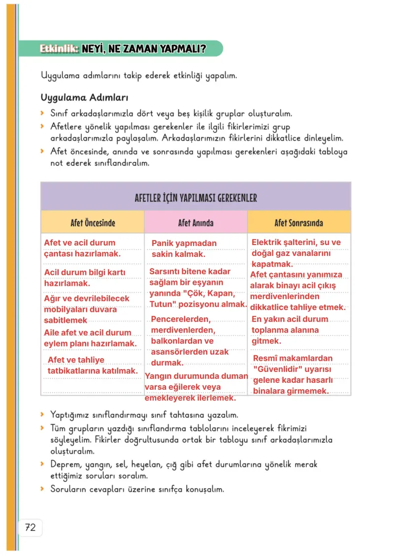 3. Sınıf Hayat Bilgisi Ders Kitabı Cevapları Meb Yayınları 2. Kitap Sayfa 72 Çözüm Görseli