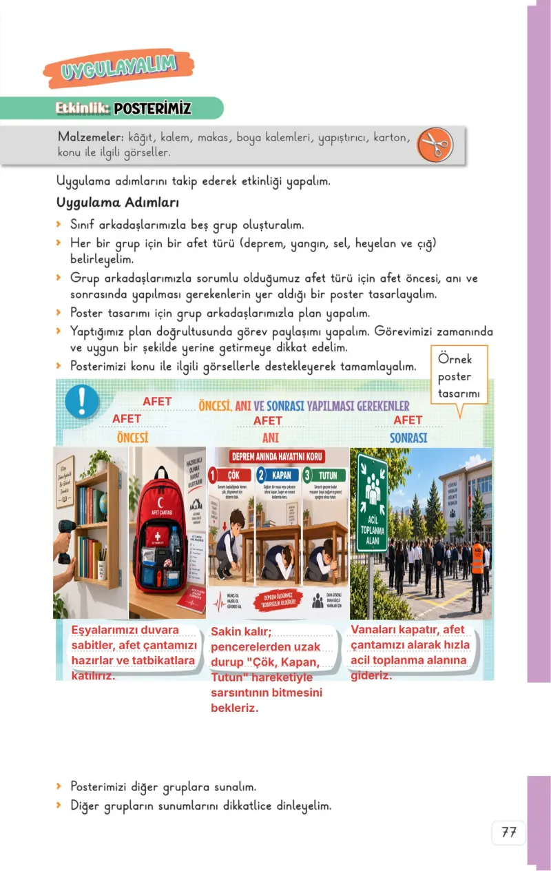 3. Sınıf Hayat Bilgisi Ders Kitabı Cevapları Meb Yayınları 2. Kitap Sayfa 77 Çözüm Görseli