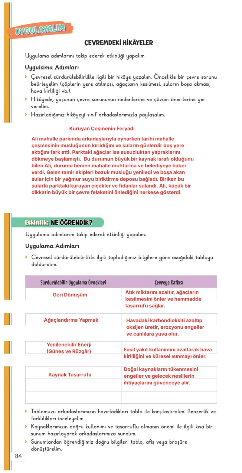 3. Sınıf Hayat Bilgisi Ders Kitabı Cevapları Meb Yayınları 2. Kitap Sayfa 84 Çözüm Görseli