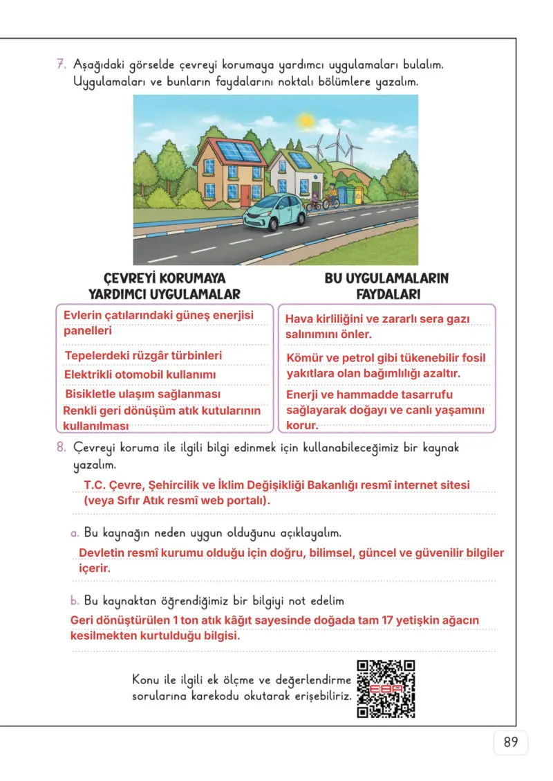 3. Sınıf Hayat Bilgisi Ders Kitabı Cevapları Meb Yayınları 2. Kitap Sayfa 89 Çözüm Görseli