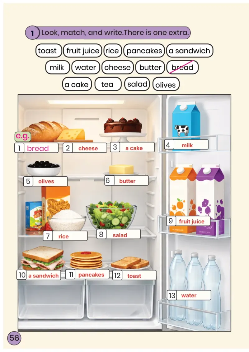 3. Sınıf İngilizce Ders Kitabı Cevapları Meb Yayınları Çalışma Kitabı Sayfa 56 Çözüm Görseli