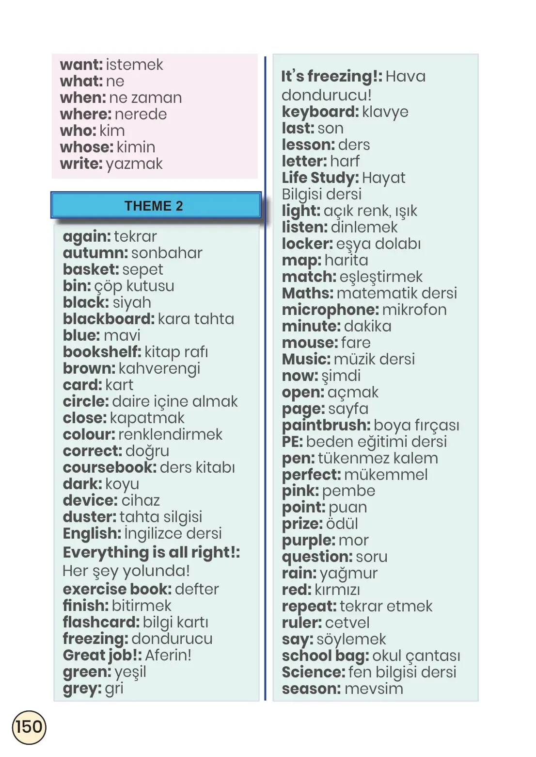 3. Sınıf İngilizce Ders Kitabı Cevapları Meb Yayınları Sayfa 150