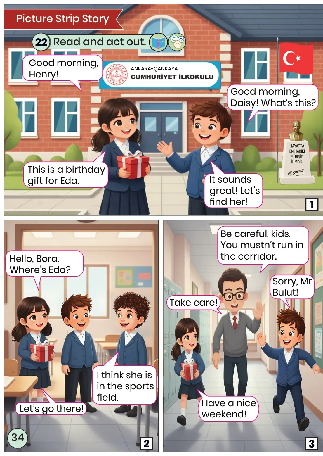 3. Sınıf İngilizce Ders Kitabı Cevapları Meb Yayınları Sayfa 34