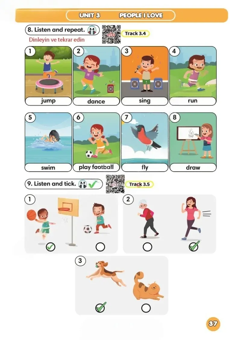 3. Sınıf İngilizce Ders Kitabı Cevapları Meb Yayınları Sayfa 37 Çözüm Görseli