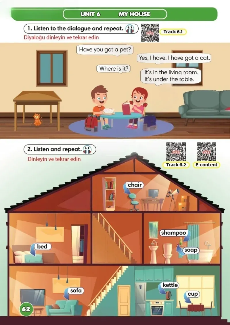 3. Sınıf İngilizce Ders Kitabı Cevapları Meb Yayınları Sayfa 62 Çözüm Görseli