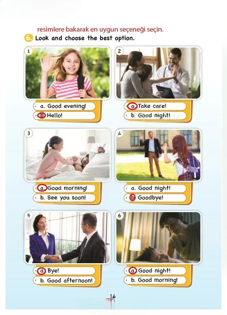 3. Sınıf İngilizce Ders Kitabı Cevapları SDR Dİkey Yayınları Sayfa 14 Çözüm Görseli