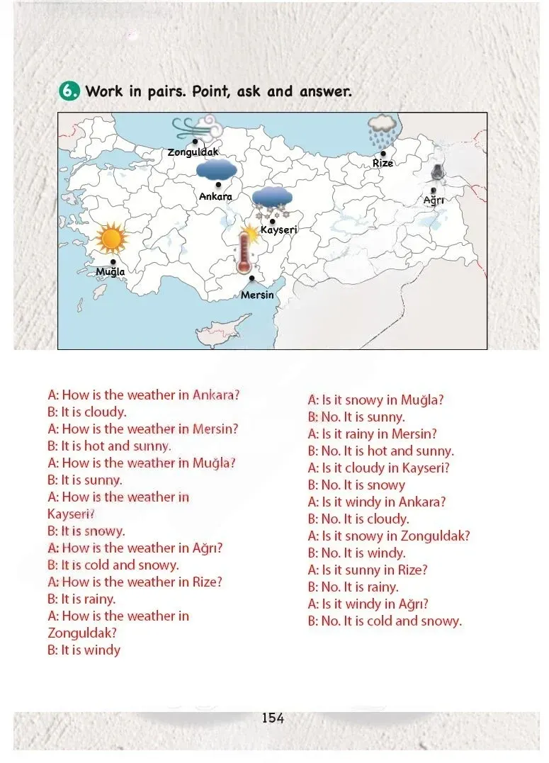 3. Sınıf İngilizce Ders Kitabı Cevapları SDR Dİkey Yayınları Sayfa 154 Çözüm Görseli