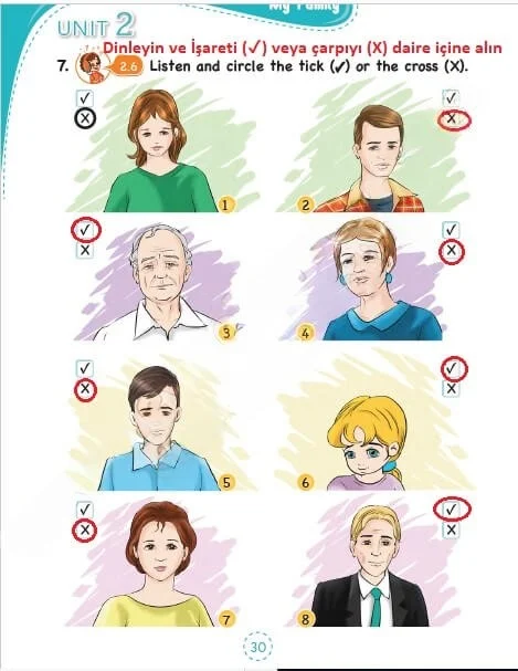 3. Sınıf İngilizce Ders Kitabı Cevapları Tutku Yayınları Sayfa 30 Çözüm Görseli