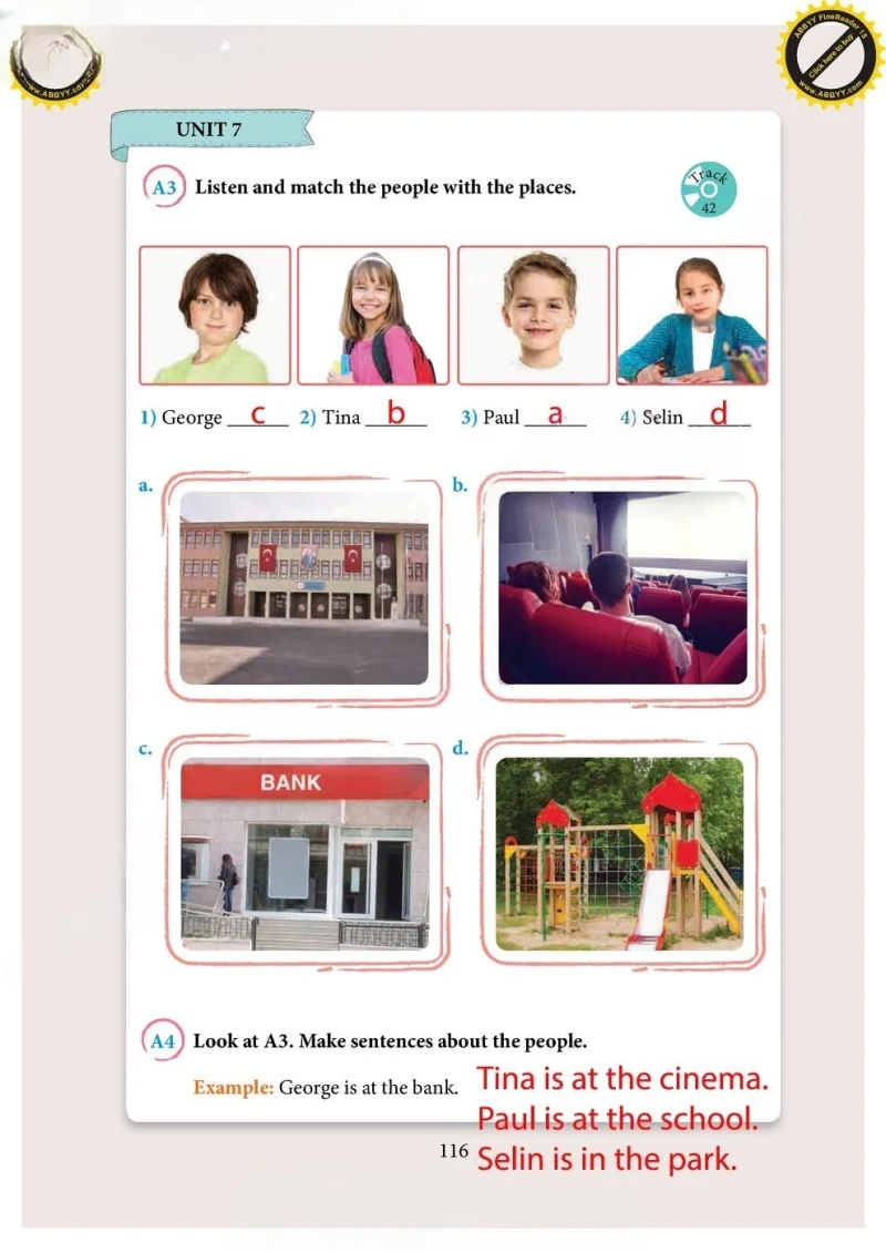 3. Sınıf İngilizce Ders Kitabı Cevapları Yıldırım Yayınları Sayfa 116 Çözüm Görseli