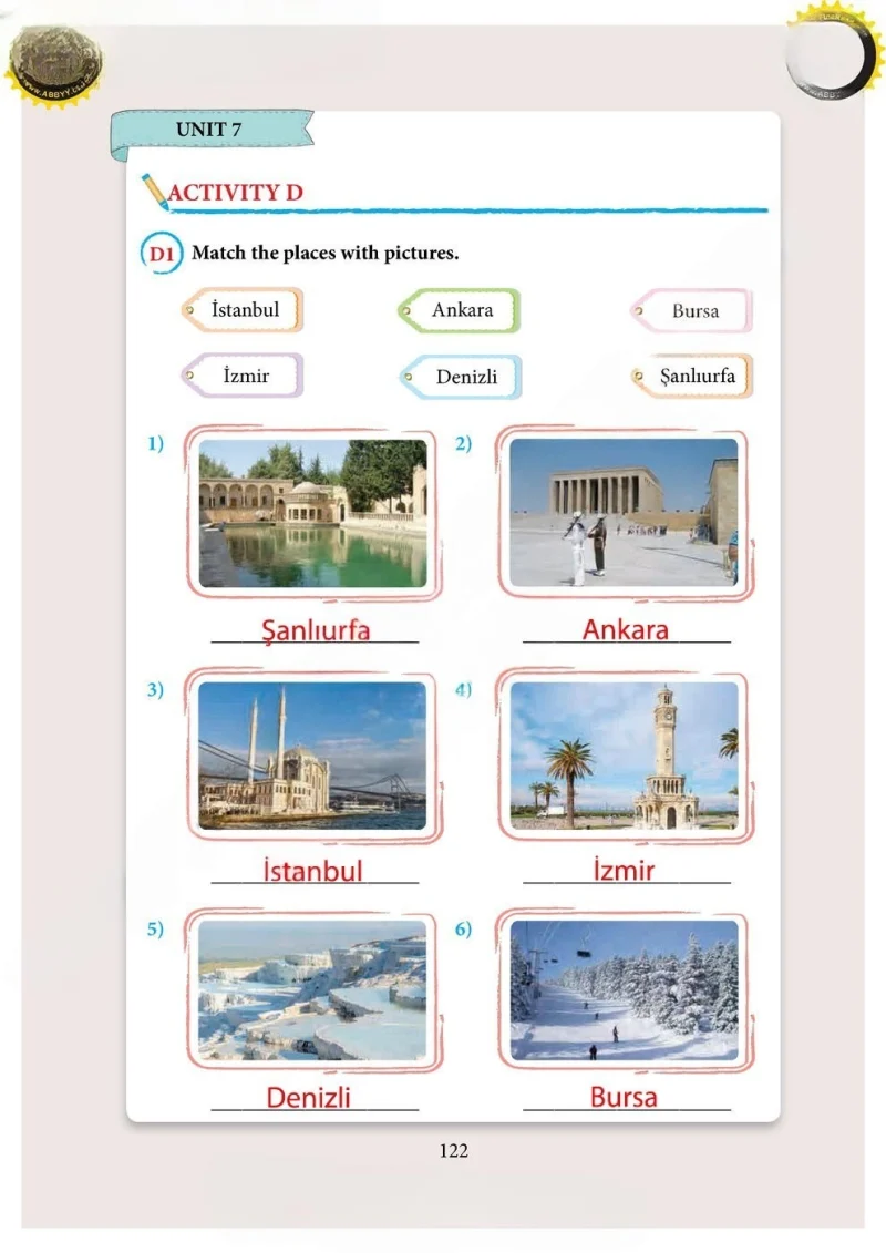 3. Sınıf İngilizce Ders Kitabı Cevapları Yıldırım Yayınları Sayfa 122 Çözüm Görseli