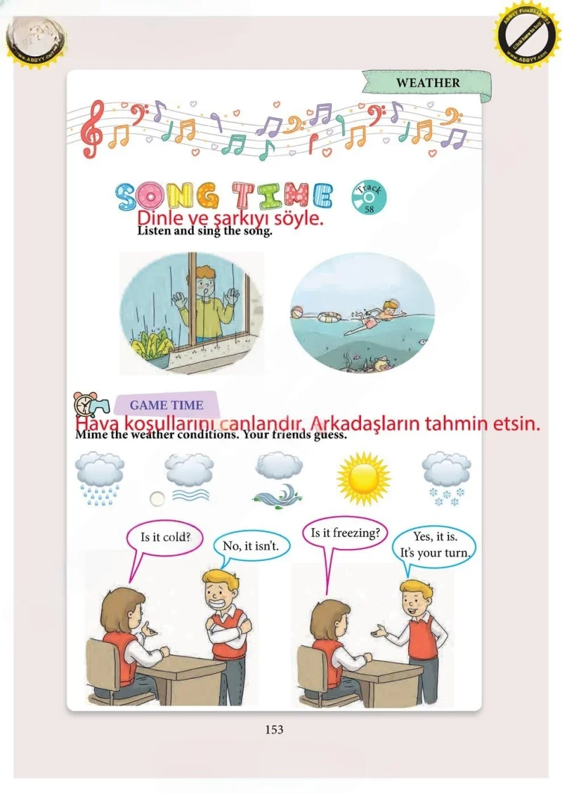 3. Sınıf İngilizce Ders Kitabı Cevapları Yıldırım Yayınları Sayfa 153 Çözüm Görseli