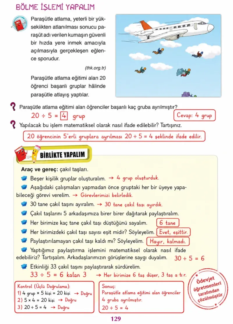 3. Sınıf Matematik Ders Kitabı Cevapları Ada Yayınları Sayfa 129 Çözüm Görseli