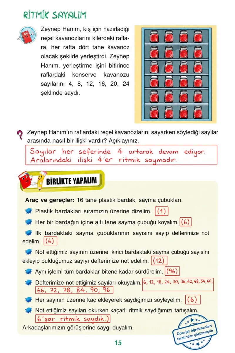 3. Sınıf Matematik Ders Kitabı Cevapları Ada Yayınları Sayfa 15 Çözüm Görseli