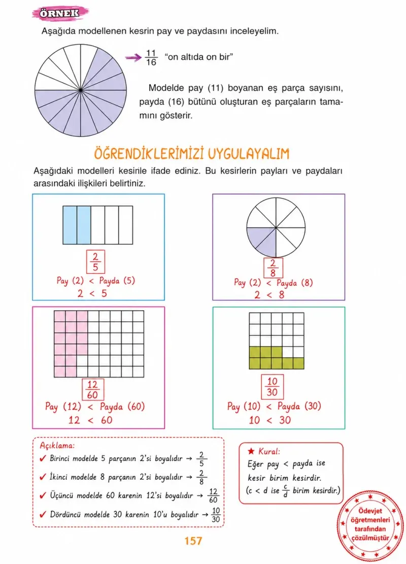 3. Sınıf Matematik Ders Kitabı Cevapları Ada Yayınları Sayfa 157 Çözüm Görseli