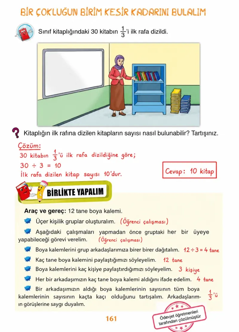 3. Sınıf Matematik Ders Kitabı Cevapları Ada Yayınları Sayfa 161 Çözüm Görseli