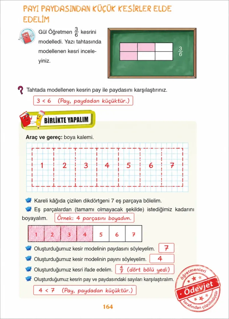 3. Sınıf Matematik Ders Kitabı Cevapları Ada Yayınları Sayfa 164 Çözüm Görseli