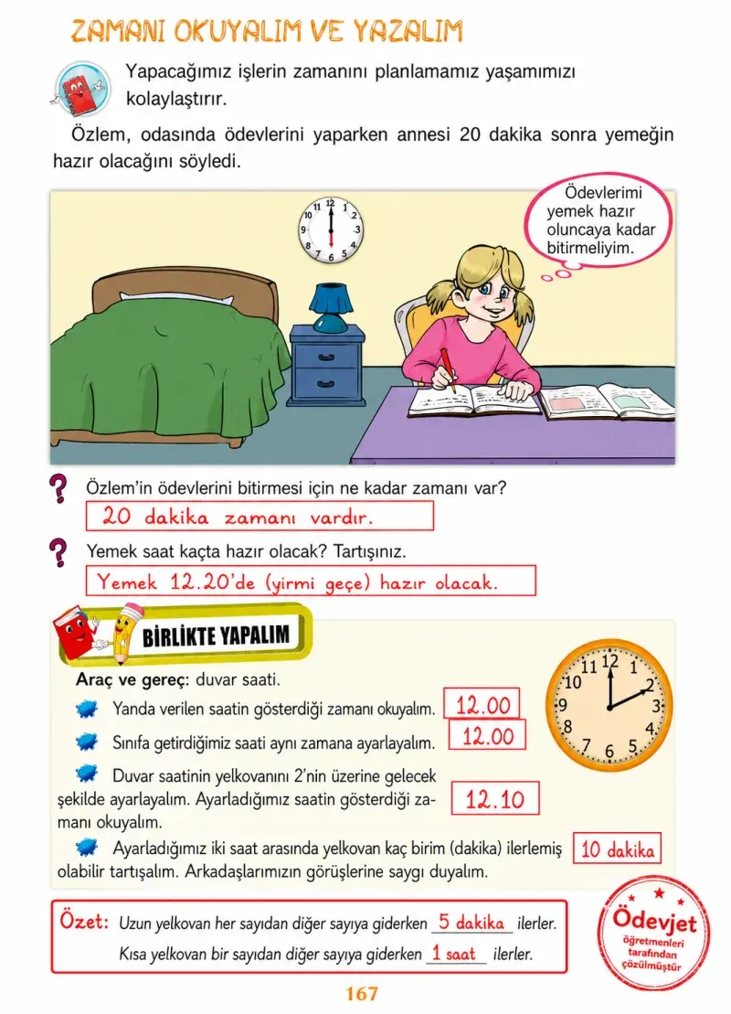3. Sınıf Matematik Ders Kitabı Cevapları Ada Yayınları Sayfa 167 Çözüm Görseli