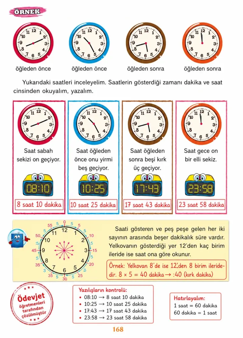 3. Sınıf Matematik Ders Kitabı Cevapları Ada Yayınları Sayfa 168 Çözüm Görseli