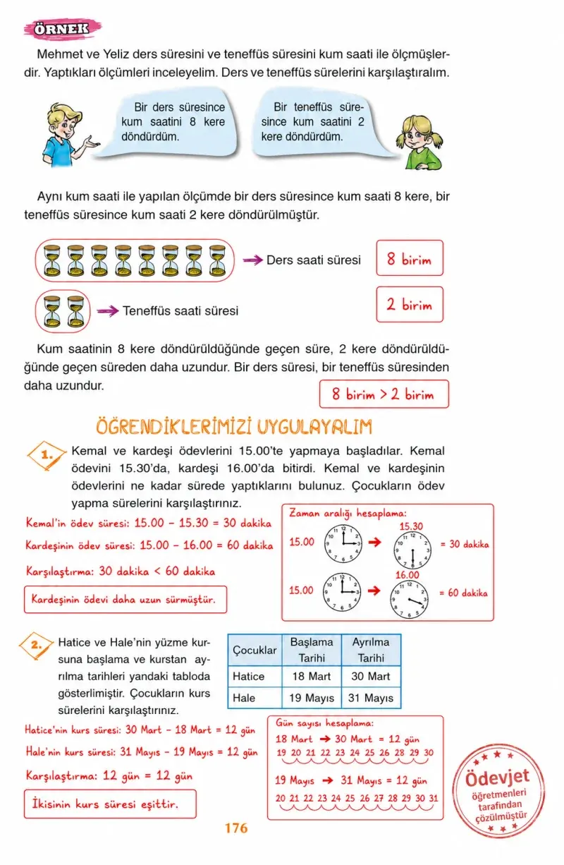 3. Sınıf Matematik Ders Kitabı Cevapları Ada Yayınları Sayfa 176 Çözüm Görseli