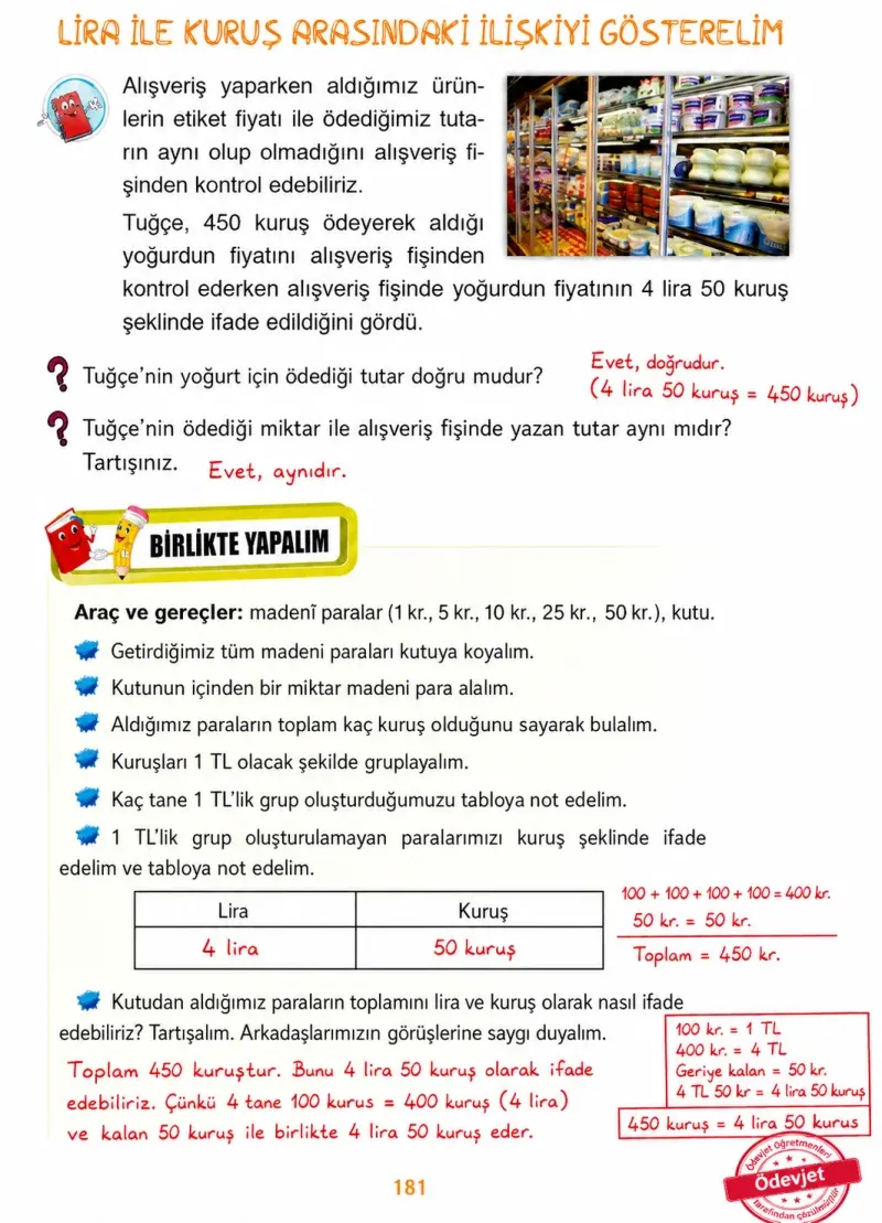 3. Sınıf Matematik Ders Kitabı Cevapları Ada Yayınları Sayfa 181 Çözüm Görseli