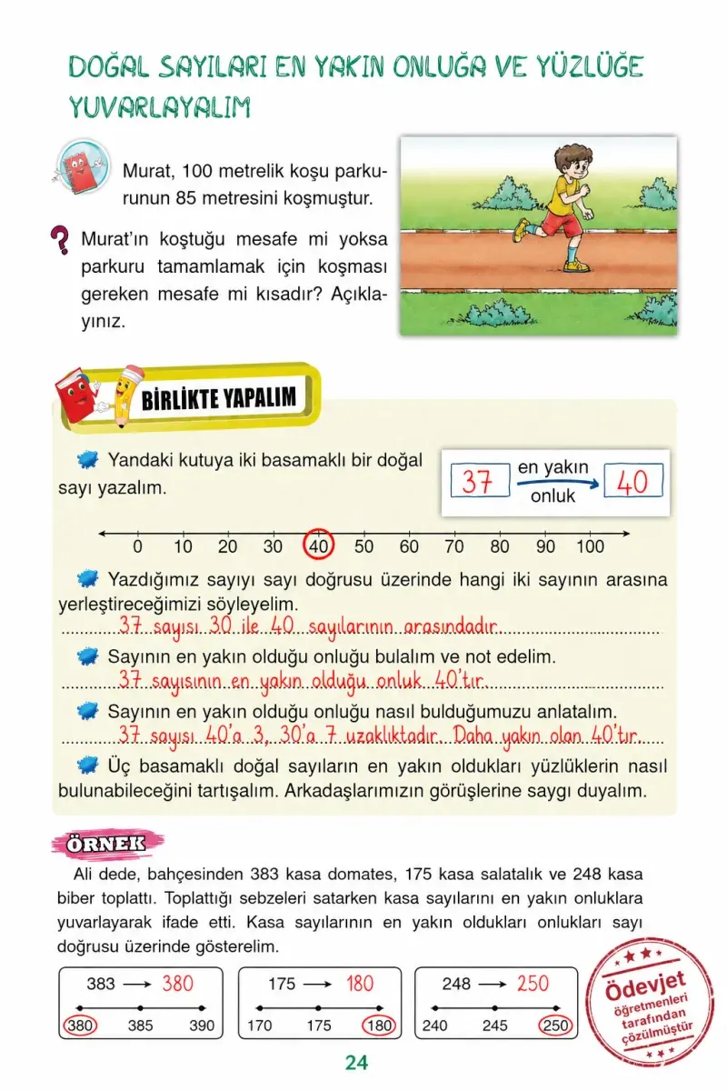 3. Sınıf Matematik Ders Kitabı Cevapları Ada Yayınları Sayfa 24 Çözüm Görseli