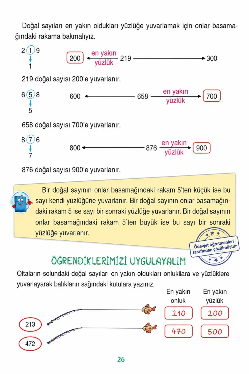 3. Sınıf Matematik Ders Kitabı Cevapları Ada Yayınları Sayfa 26 Çözüm Görseli