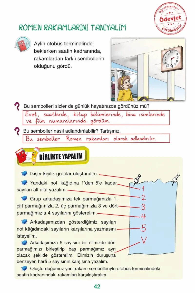 3. Sınıf Matematik Ders Kitabı Cevapları Ada Yayınları Sayfa 42 Çözüm Görseli