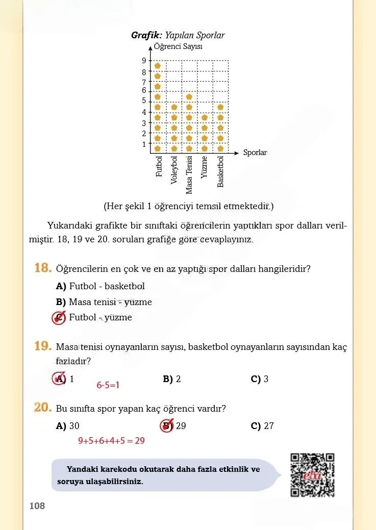3. Sınıf Matematik Ders Kitabı Cevapları Ekoyay Yayınları Sayfa 108 Çözüm Görseli