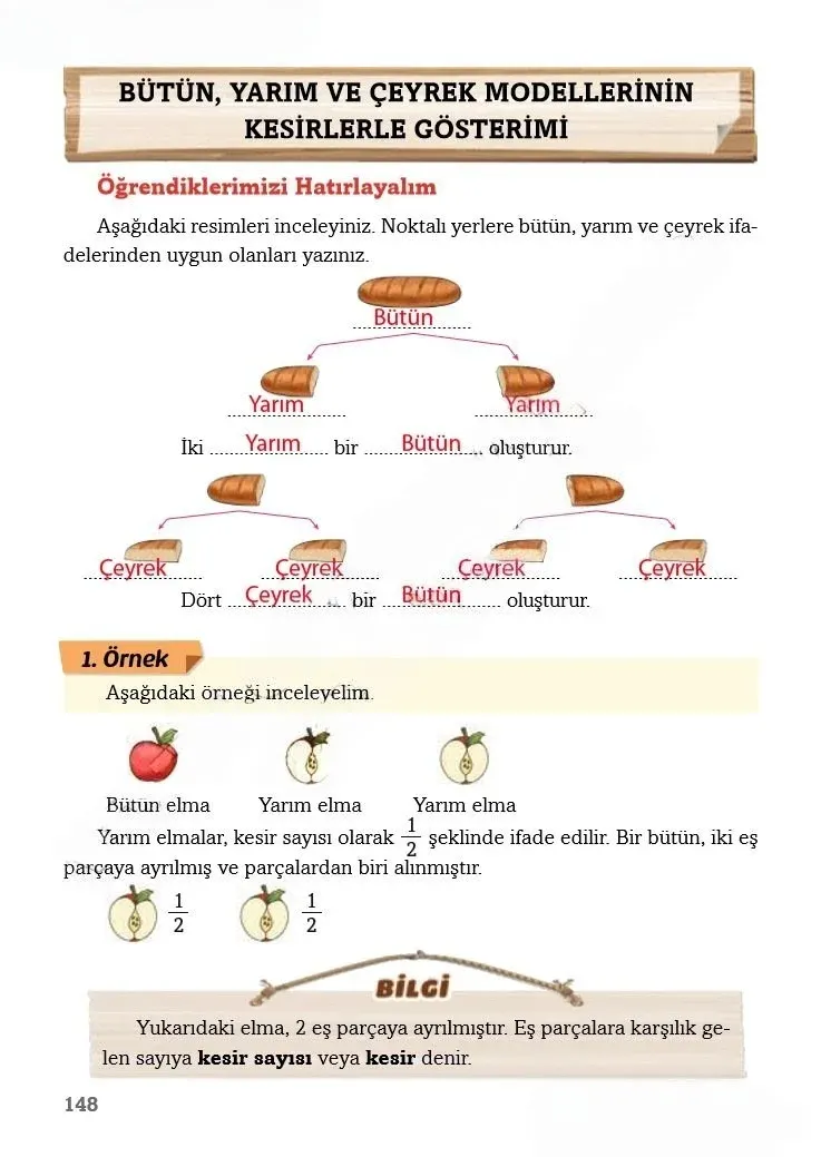 3. Sınıf Matematik Ders Kitabı Cevapları Ekoyay Yayınları Sayfa 148 Çözüm Görseli