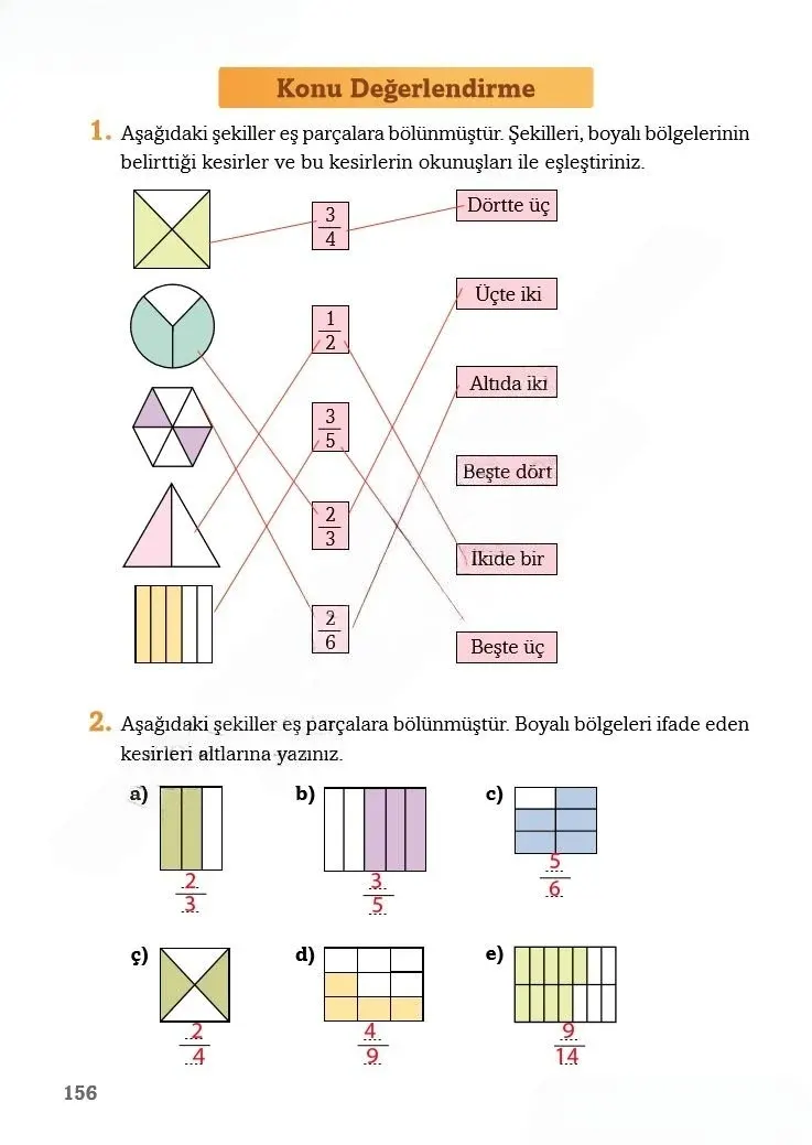 3. Sınıf Matematik Ders Kitabı Cevapları Ekoyay Yayınları Sayfa 156 Çözüm Görseli