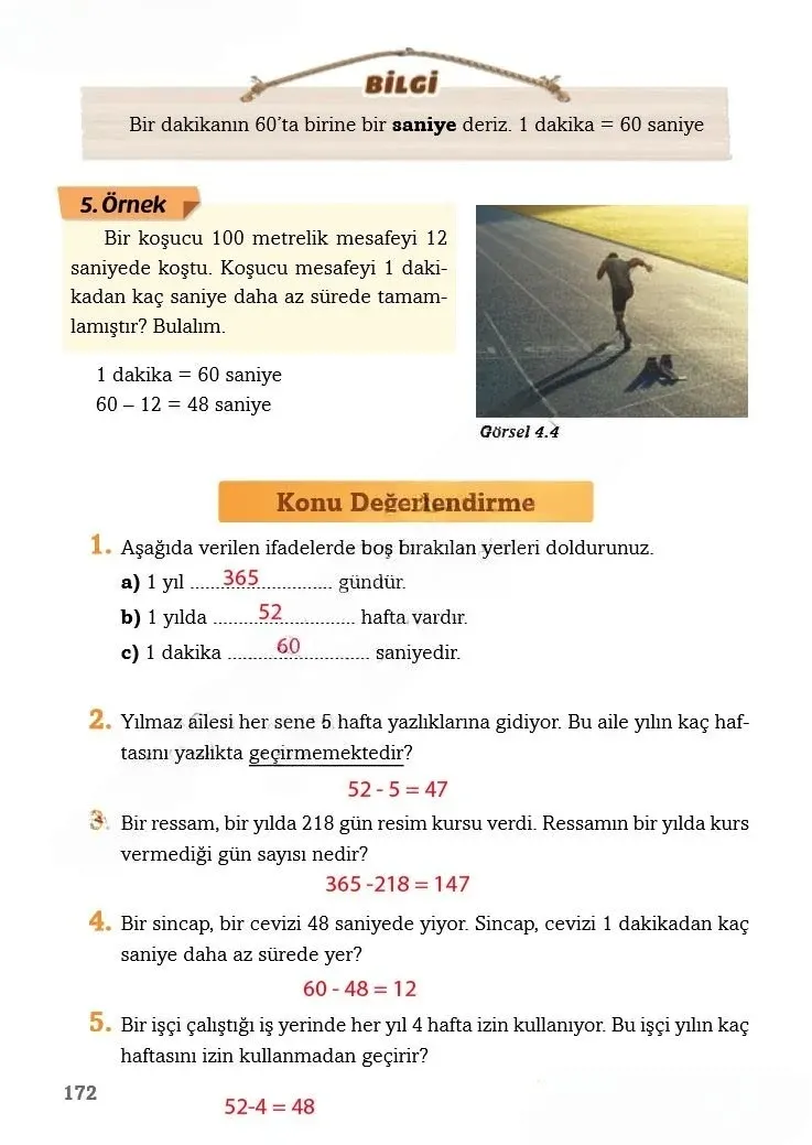 3. Sınıf Matematik Ders Kitabı Cevapları Ekoyay Yayınları Sayfa 172 Çözüm Görseli