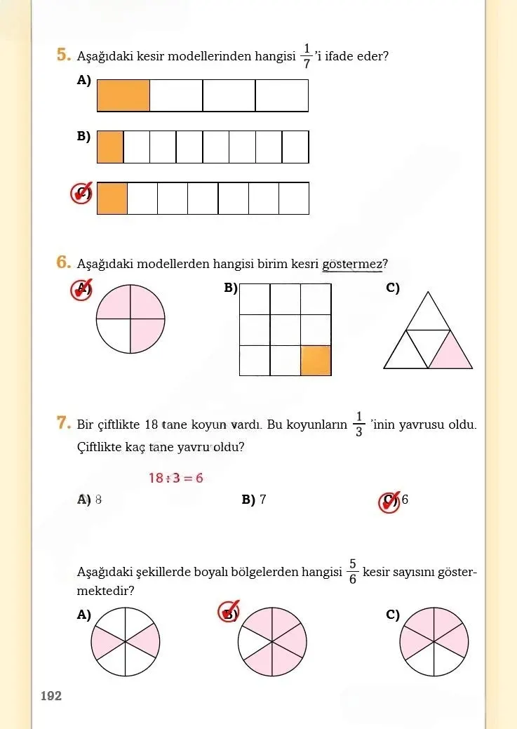 3. Sınıf Matematik Ders Kitabı Cevapları Ekoyay Yayınları Sayfa 192 Çözüm Görseli