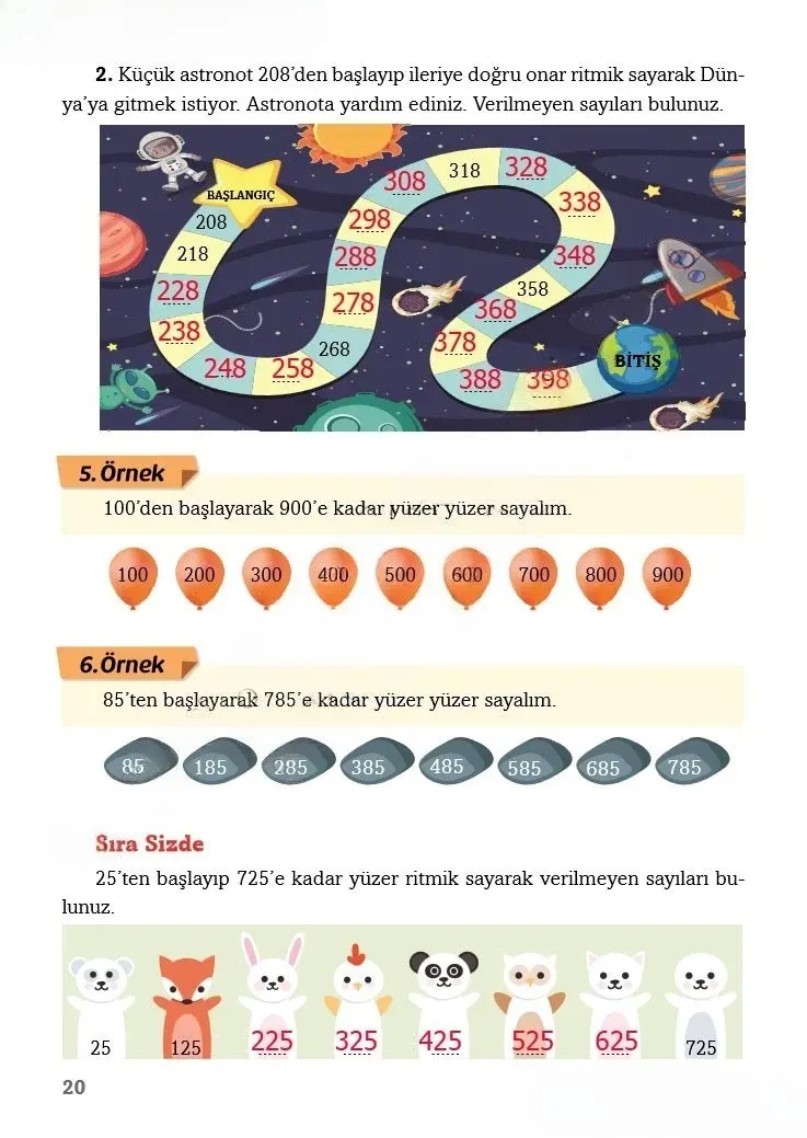 3. Sınıf Matematik Ders Kitabı Cevapları Ekoyay Yayınları Sayfa 20 Çözüm Görseli