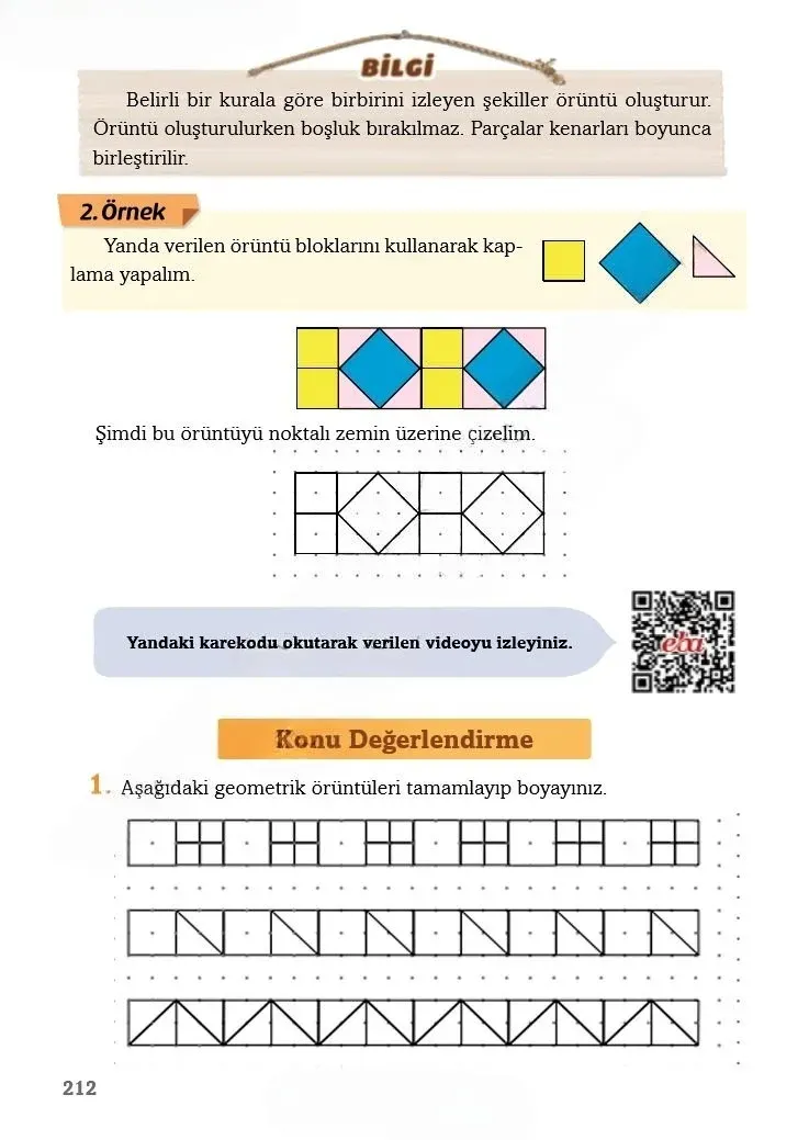 3. Sınıf Matematik Ders Kitabı Cevapları Ekoyay Yayınları Sayfa 212 Çözüm Görseli